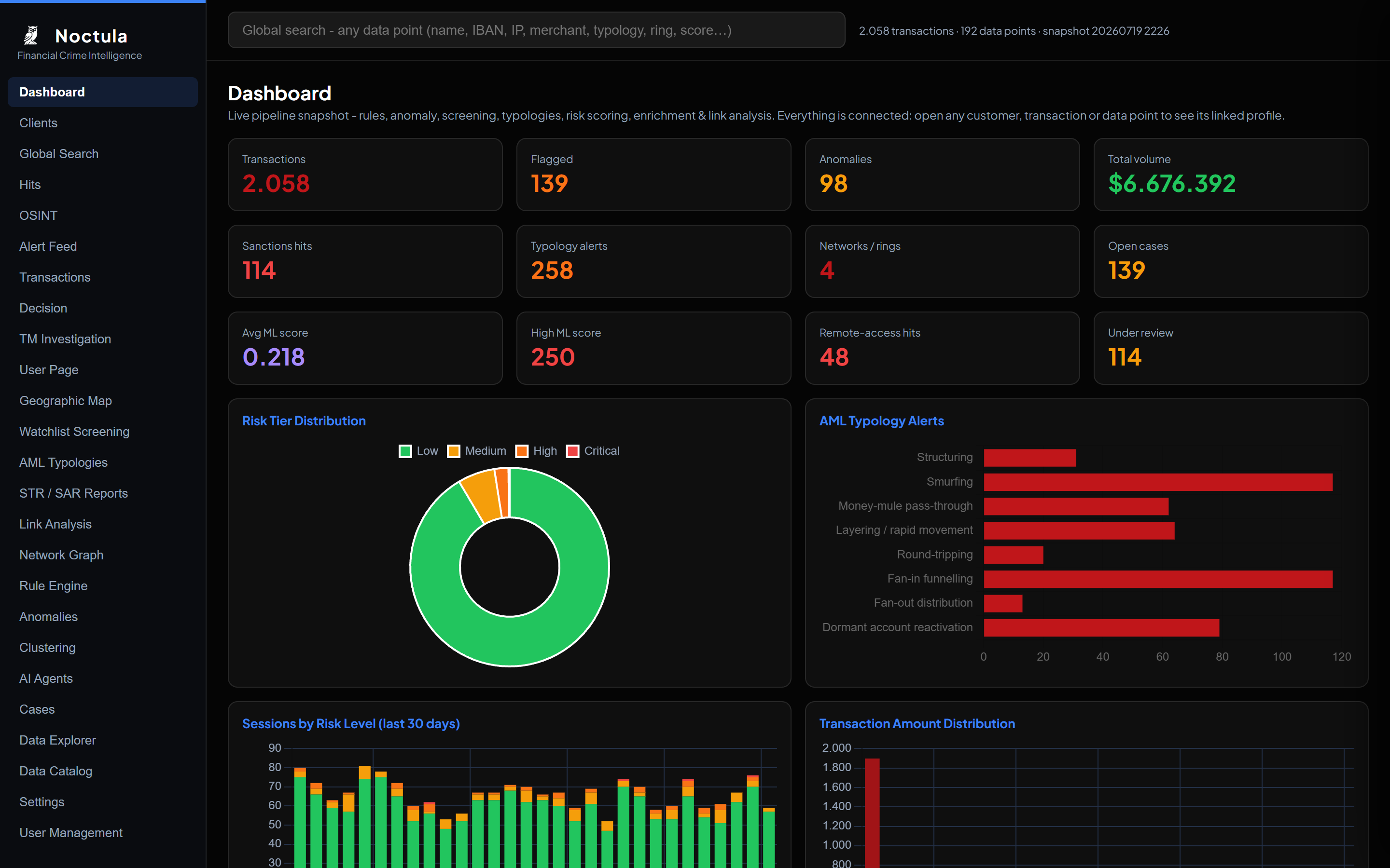 Noctula Dashboard Preview